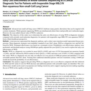 Test-Model-1.jpg Early cost-effectiveness model of whole genome sequencing as a molecular diagnostic test versus standard of care in locally advanced and metastatic (Stage IIIB,C/ IV) non-squamous non-small cell lung cancer